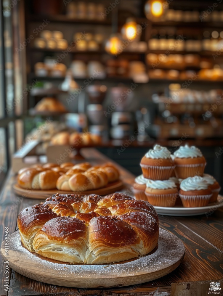 Defocused Blurred Background of a Bakery
