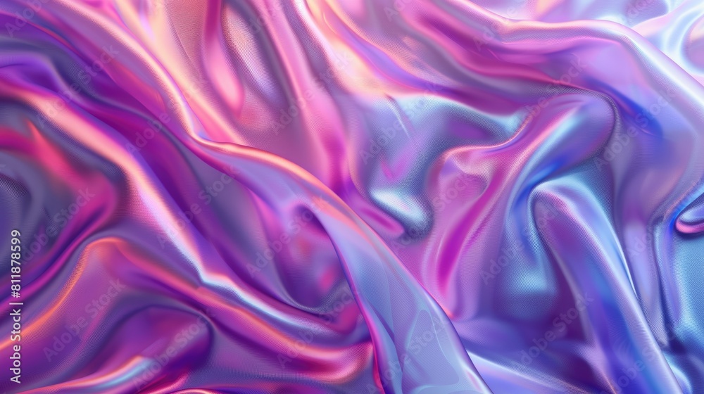 Obraz premium Flowing texture of pink and purple silk fabric, background image