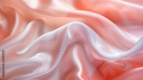 Flowing pink silk texture, background image