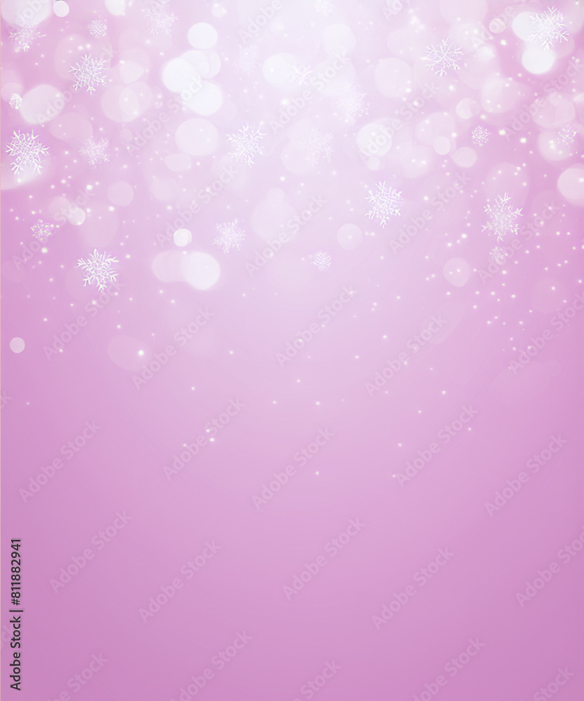 Abstract pink bokeh with snow, Christmas and new year theme background Abstract pink bokeh with snow, Christmas and new year theme background
