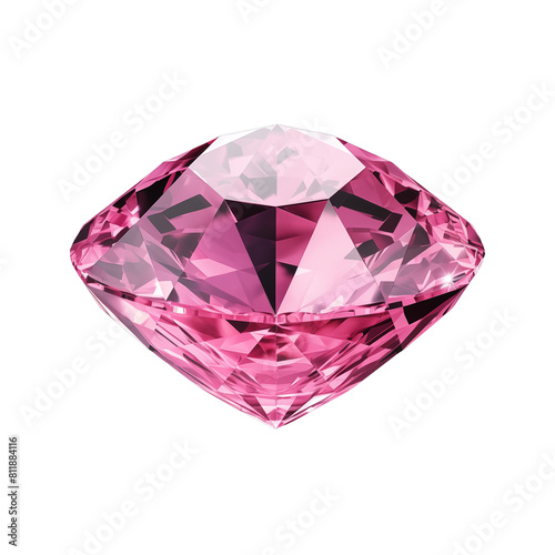 pink diamond isolated on white