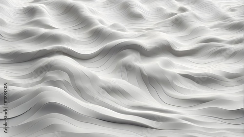 Stylish seamless wave texture background in monochrome white ideal for design projects