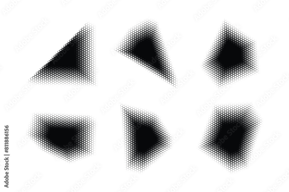 Halftone Triangle Pattern, Reprographic Technique for Simulating Background Set Minimal Style Dynamic Wallpaper Halftone Triangle Pattern, Reprographic Technique for Simulating Background Set Minimal Style Dynamic Wallpaper