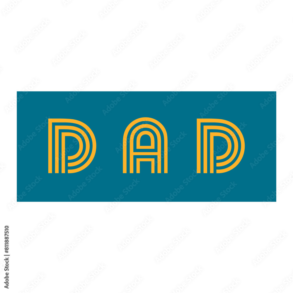 Abstract Happy Fathers Day background with text Dad.