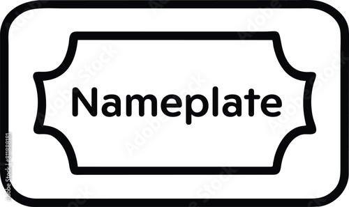 Nameplate Icon Outline