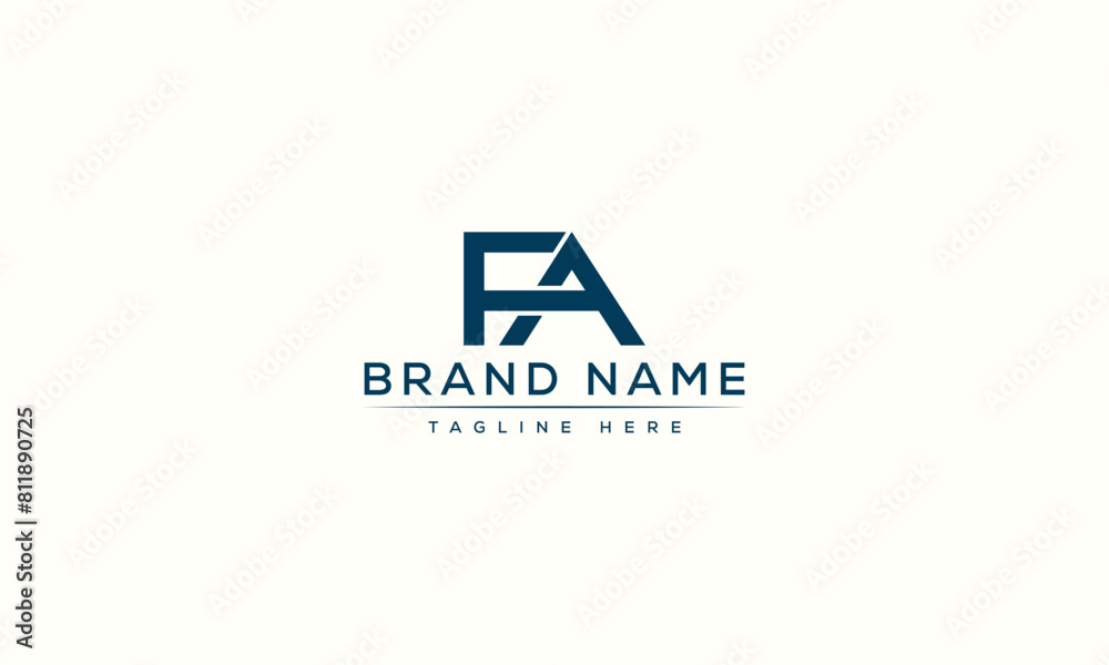 Logo design letter FA. Elegant modern. Vector template. Logo design letter FA. Elegant modern. Vector template.