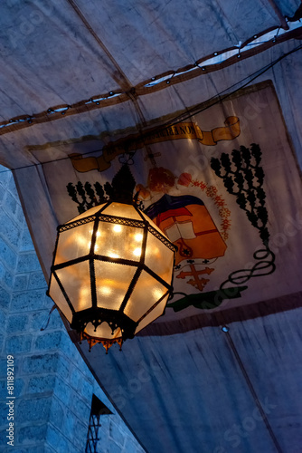 Calles adornadas en Toledo para el Corpus Christi, España