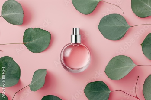 Contemporary design of citrus fragrance enhanced in a creative shop with fresh bottle of perfume and musky spray