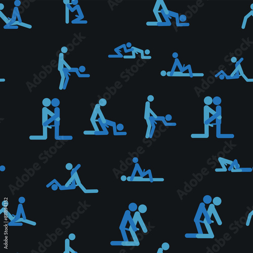 Kama Sutra seamless pattern design poster fabric. Kamasutra sketchy poses for making love. Set. Standing positions