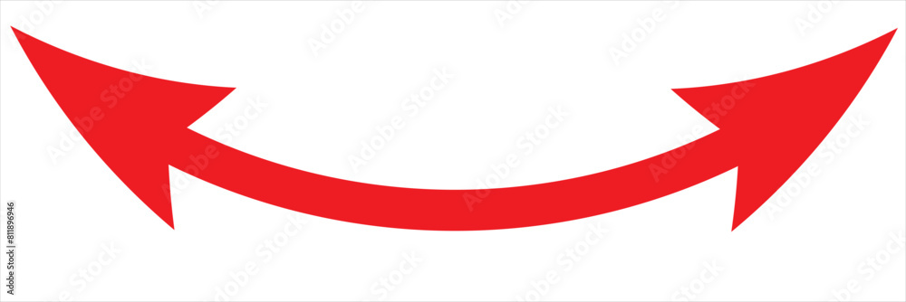 Curved Double arrow icon vector. Arrow pointer icon sign symbol in trendy flat style. Arrow vector icon illustration isolated on white and black background. EPS 10/AI Curved Double arrow icon vector. Arrow pointer icon sign symbol in trendy flat style. Arrow vector icon illustration isolated on white and black background. EPS 10/AI