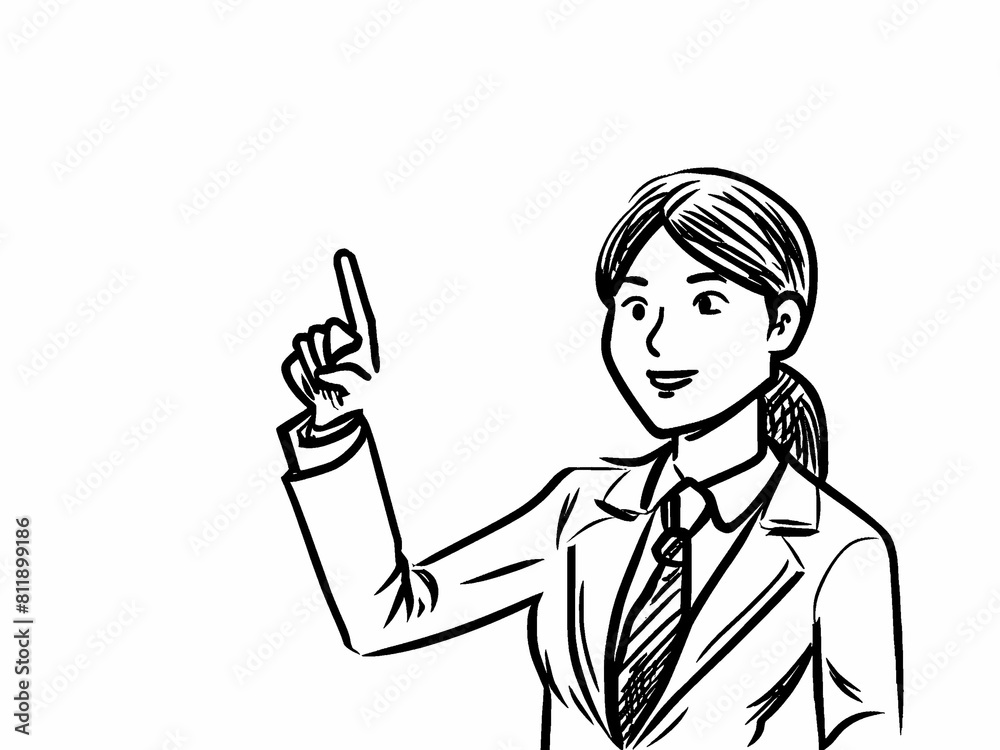 illustration of a woman thumbs up on white background art design illustration of a woman thumbs up on white background art design