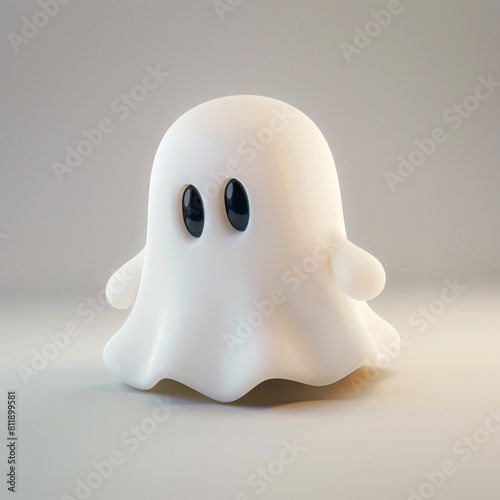 Ghost character. Halloween scary ghostly monster, dead boo spook and cute funny boohoo spooky fly anima or horror curious devil phantom costume isolated cartoon.