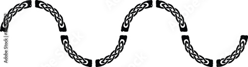 Seamless S-Curved Celtic Knot Braid Pattern