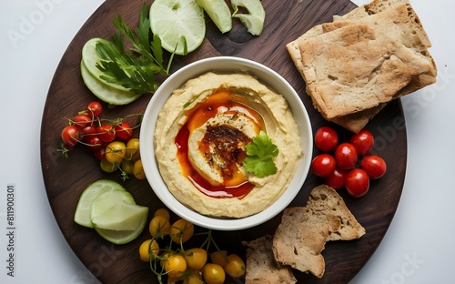 Hummus with pita bread