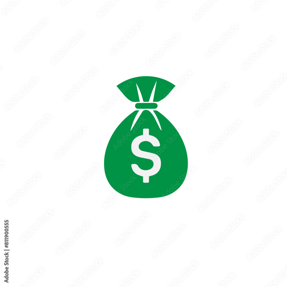 A minimalist green logo depicting a money bag, executed in a sharp vector graphic style, suitable for modern financial branding.
A minimalist green logo depicting a money bag, executed in a sharp vector graphic style, suitable for modern financial branding.