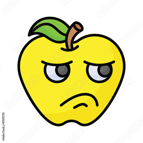 Disgusted emoji vector design, customizable unique vector