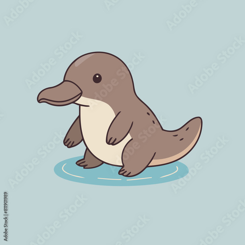 Cute Platypus vector illustration for preschoolers' learning moments