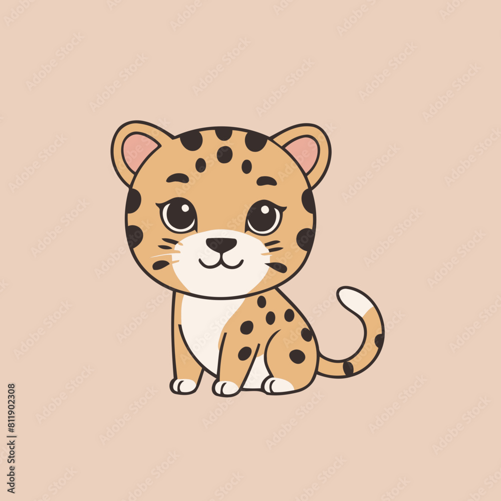 Cute Cheetah for toddlers vector illustration Cute Cheetah for toddlers vector illustration