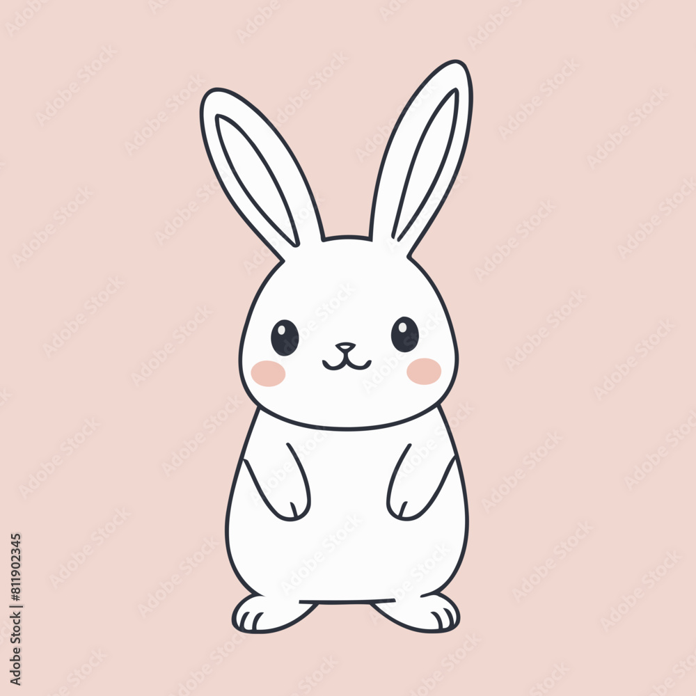 Cute Rabbit for children's literature vector illustration Cute Rabbit for children's literature vector illustration