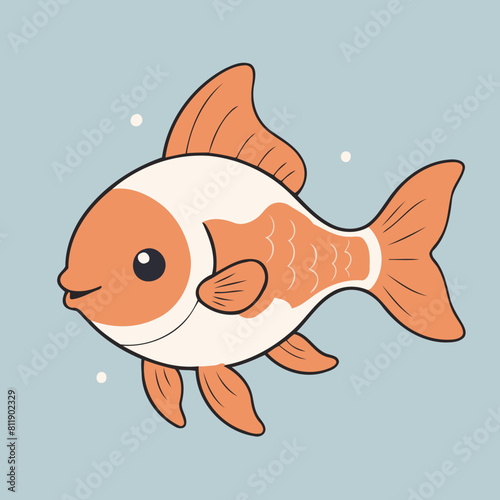 Vector illustration of a playful Goldfish for preschoolers' storytime