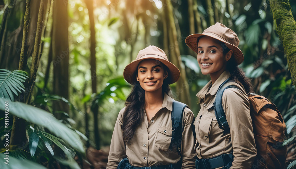 Two women plunge into a purposeful adventure on a safari through a large tropical jungle.
