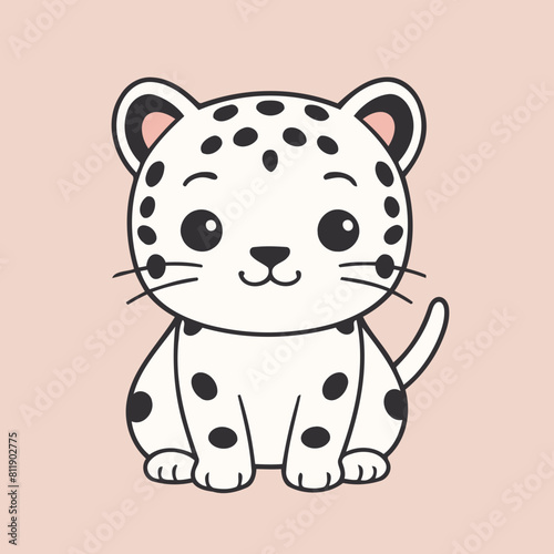 Vector illustration of a winsome Jaguar for children's literature