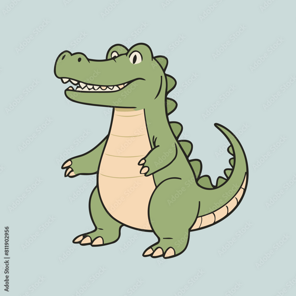 Obraz premium Cute Alligator vector illustration of a for toddlers books