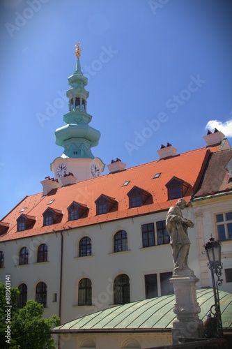 Photography Historical buildings and statues in Old Town of Bratislava