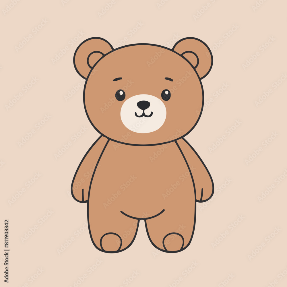 Cute teddy vector illustration for little ones' bedtime routines Cute teddy vector illustration for little ones' bedtime routines