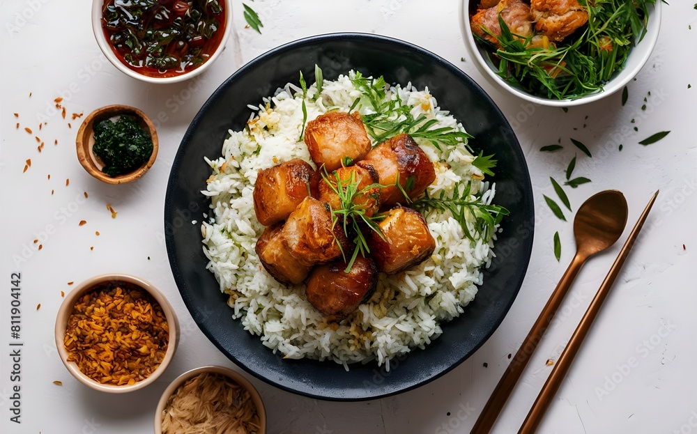 Mandi rice with tender meat Mandi rice with tender meat