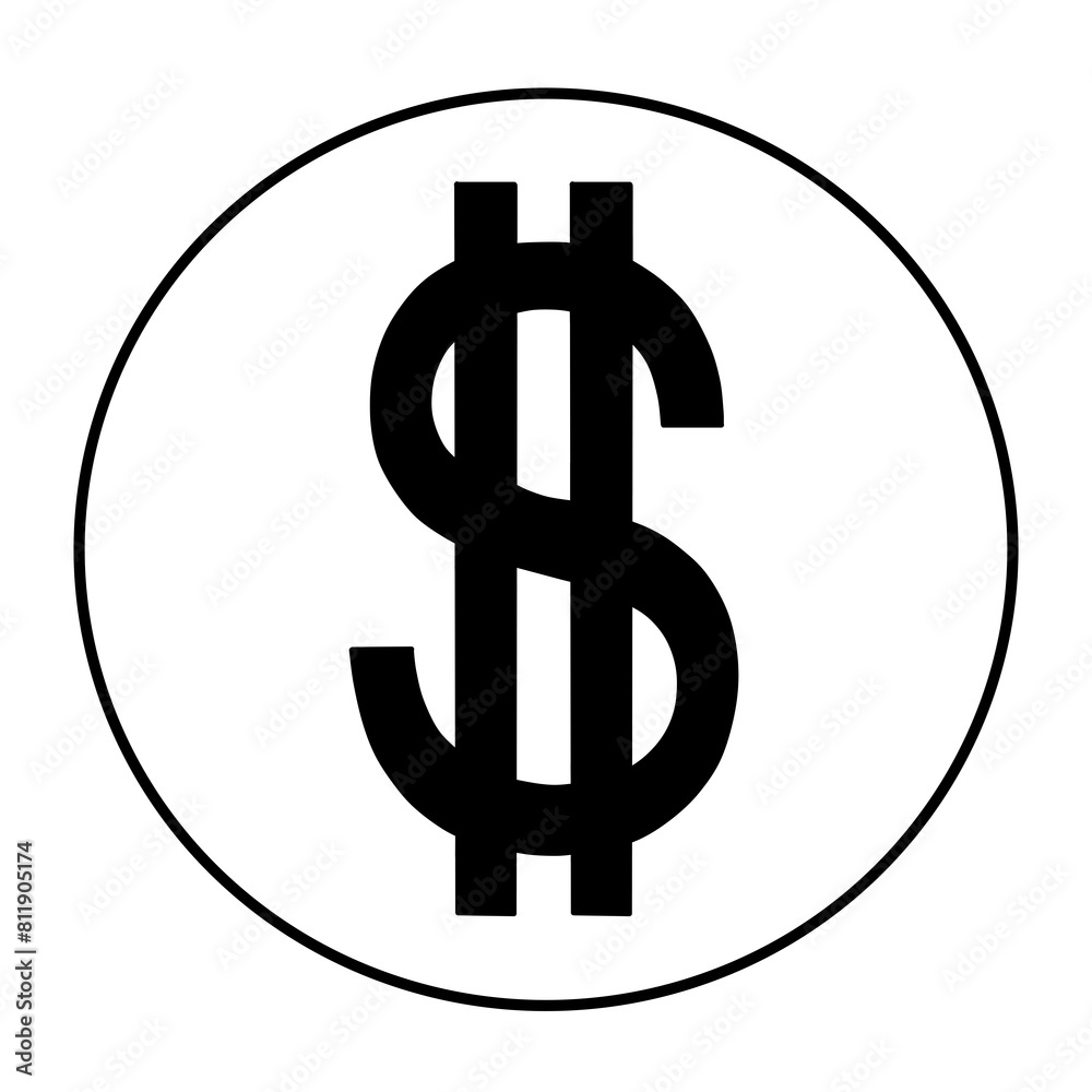 US Dollar symbol Icons illustration US Dollar symbol Icons illustration