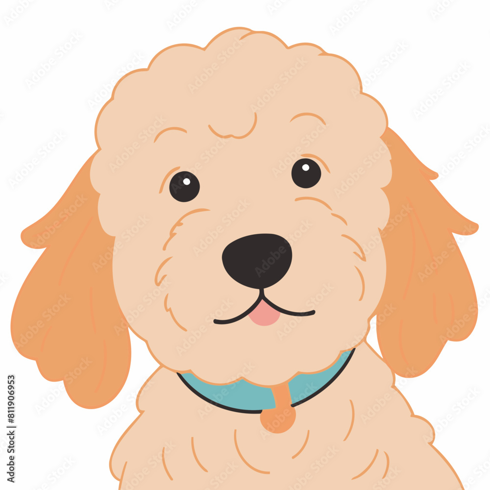 Cute Golden dog vector illustration of a for toddlers books Cute Golden dog vector illustration of a for toddlers books