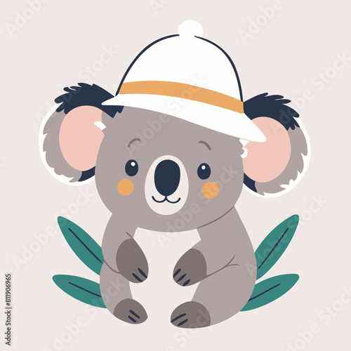 Cute vector illustration of a Koala for youngsters' picture books