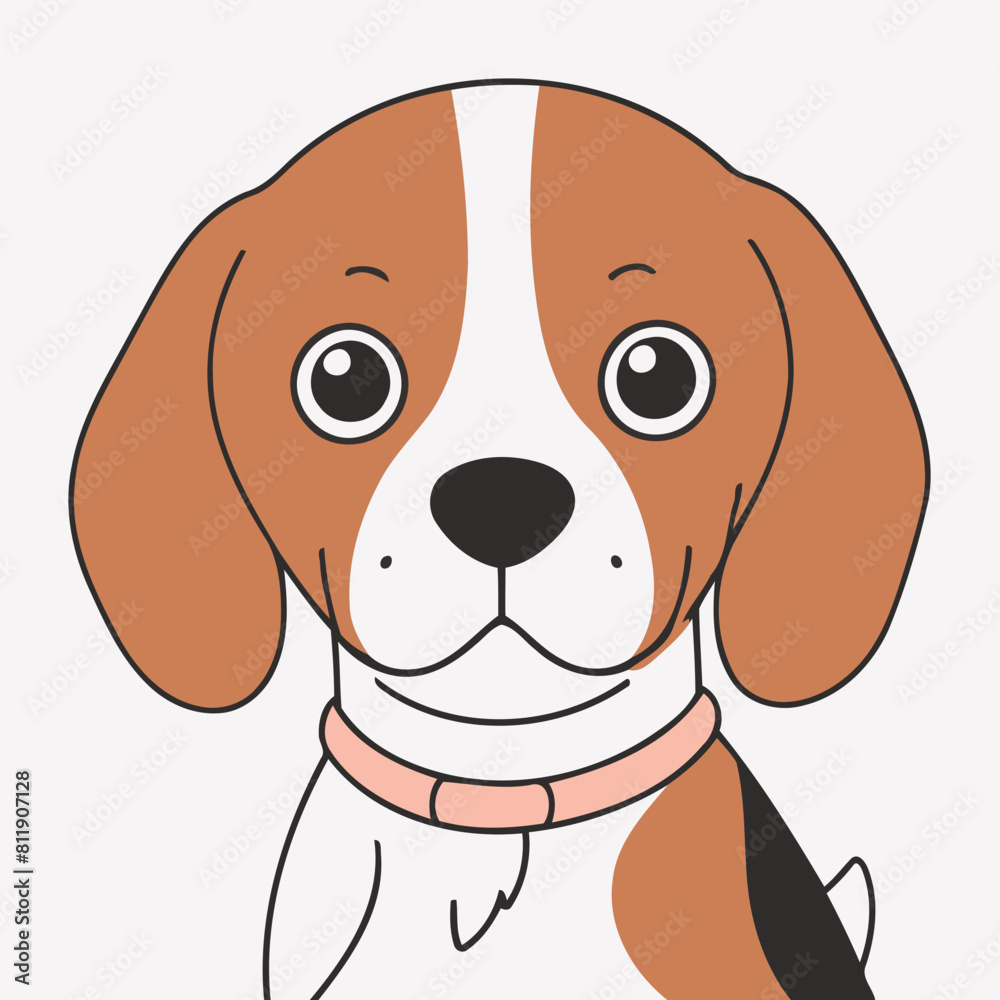 Cute Beagle for toddlers vector illustration Cute Beagle for toddlers vector illustration