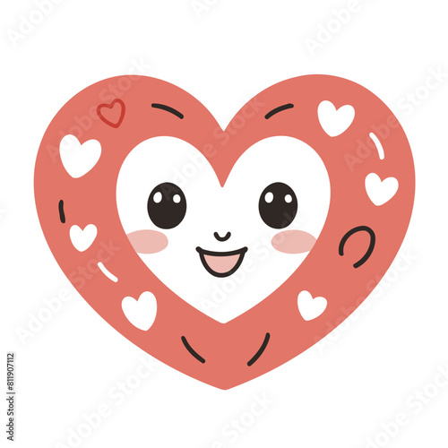 Cute Heart vector illustration for kids' adventure tales