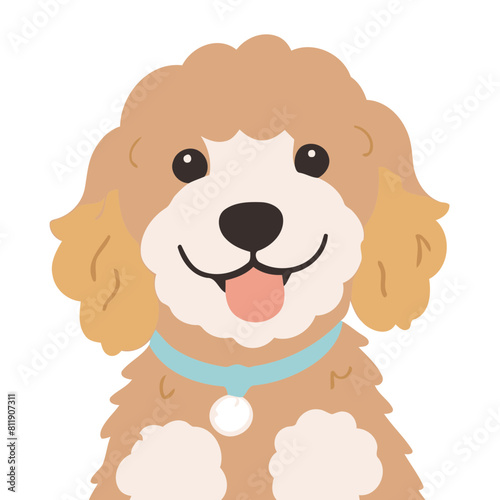 Cute Goldendoodle vector illustration of a for toddlers books