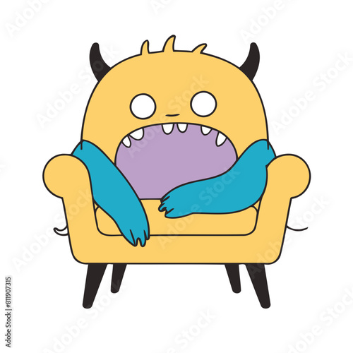 Vector illustration of a cute Monster for toddlers