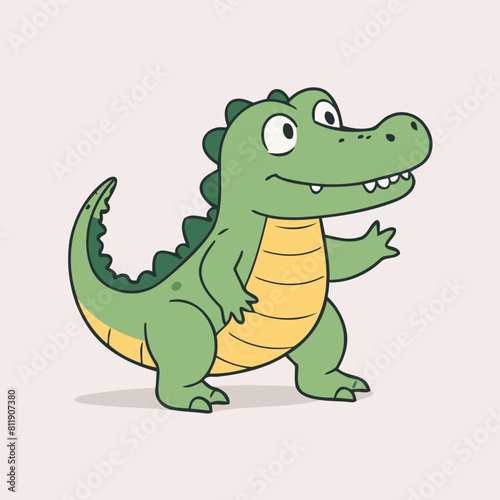 Vector illustration of a lovable Alligator for children s picture books