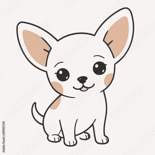 Vector illustration of a cute Chihuahua for children