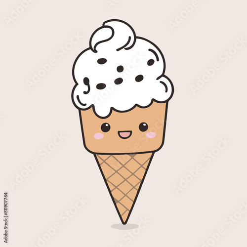 Cute vector illustration of a IceCream for youngsters' picture books