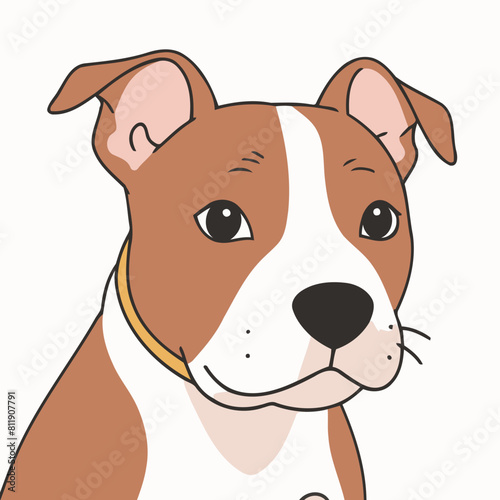 Vector illustration of a sweet Dog for youngsters' imaginative journeys