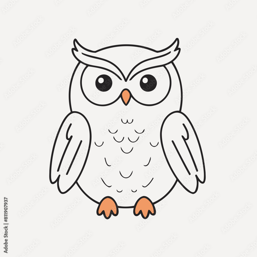 Fototapeta premium Cute Owl for children vector illustration