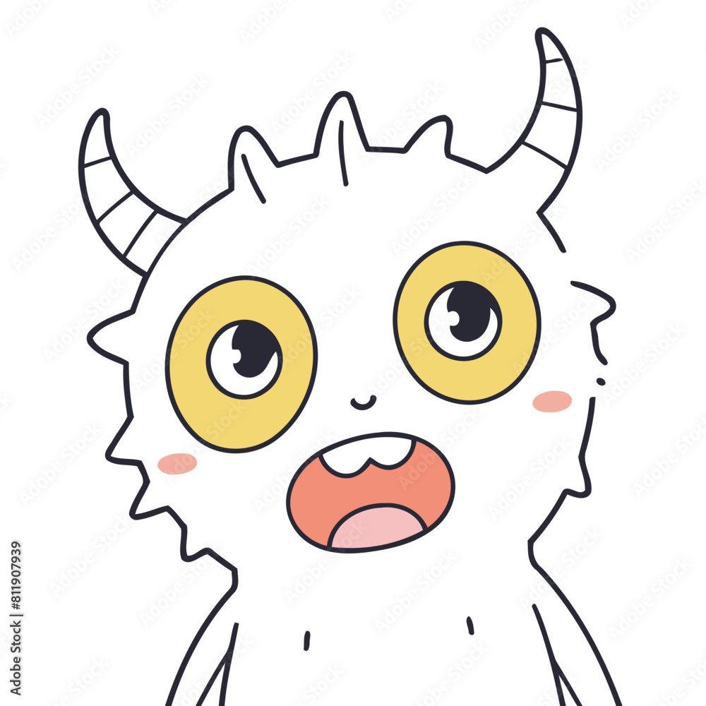 Vector illustration of a sweet Monster for youngsters' imaginative journeys Vector illustration of a sweet Monster for youngsters' imaginative journeys