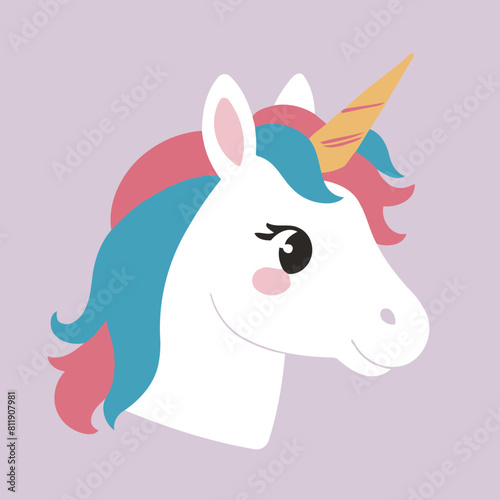 Cute Unicorn for toddlers vector illustration