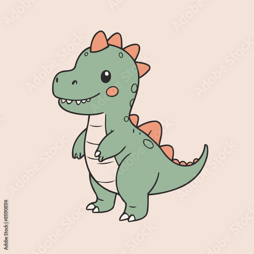 Cute Dino for children s books vector illustration
