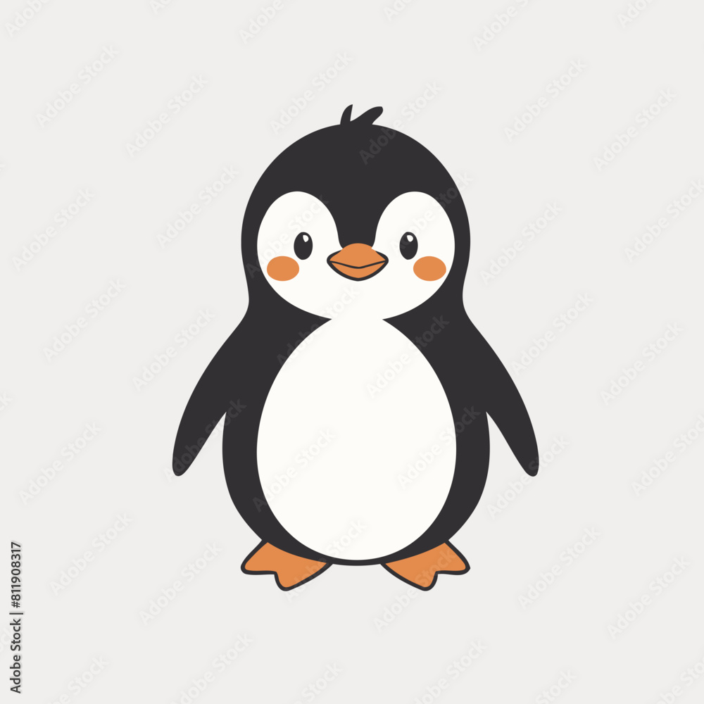 Obraz premium Cute Penguin for kids story book vector illustration