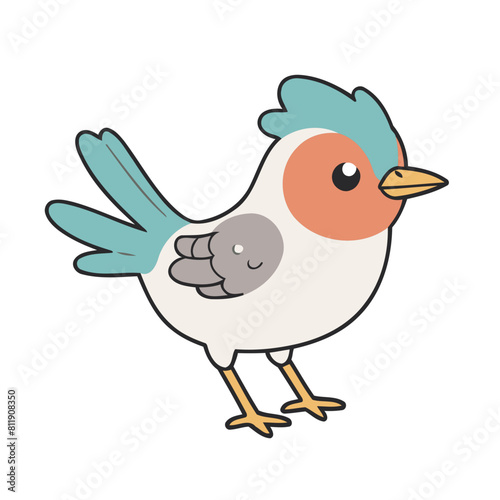 Cute vector illustration of a Bird for youngsters' picture books