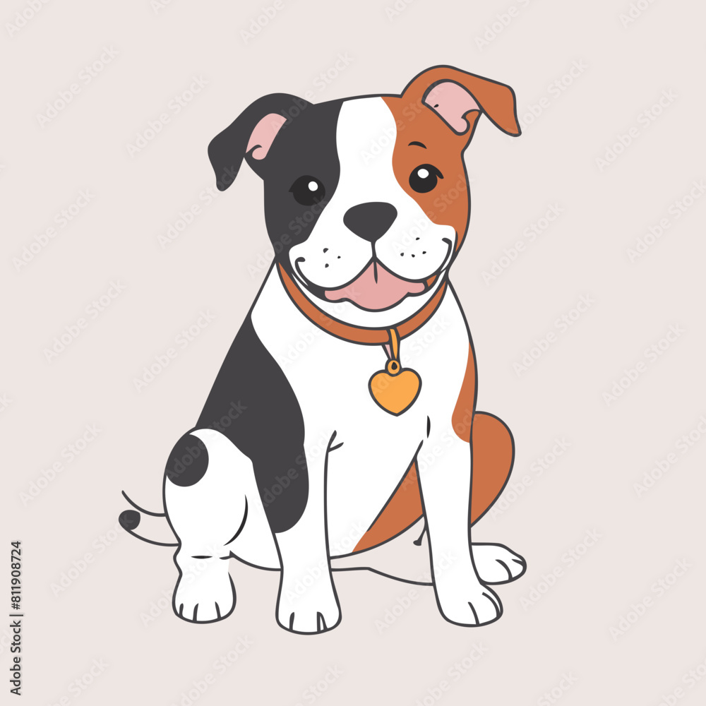 Vector illustration of a friendly Dog for little ones' joyful exploration Vector illustration of a friendly Dog for little ones' joyful exploration