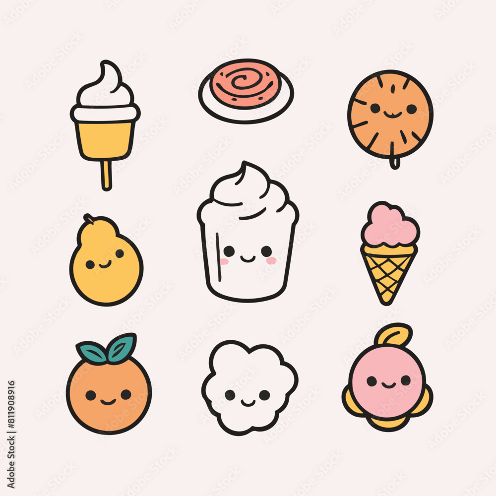 Vector illustration of a cute Sweet for children book Vector illustration of a cute Sweet for children book