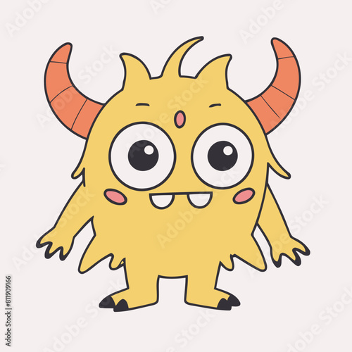 Cute vector illustration of a Monster for youngsters' picture books